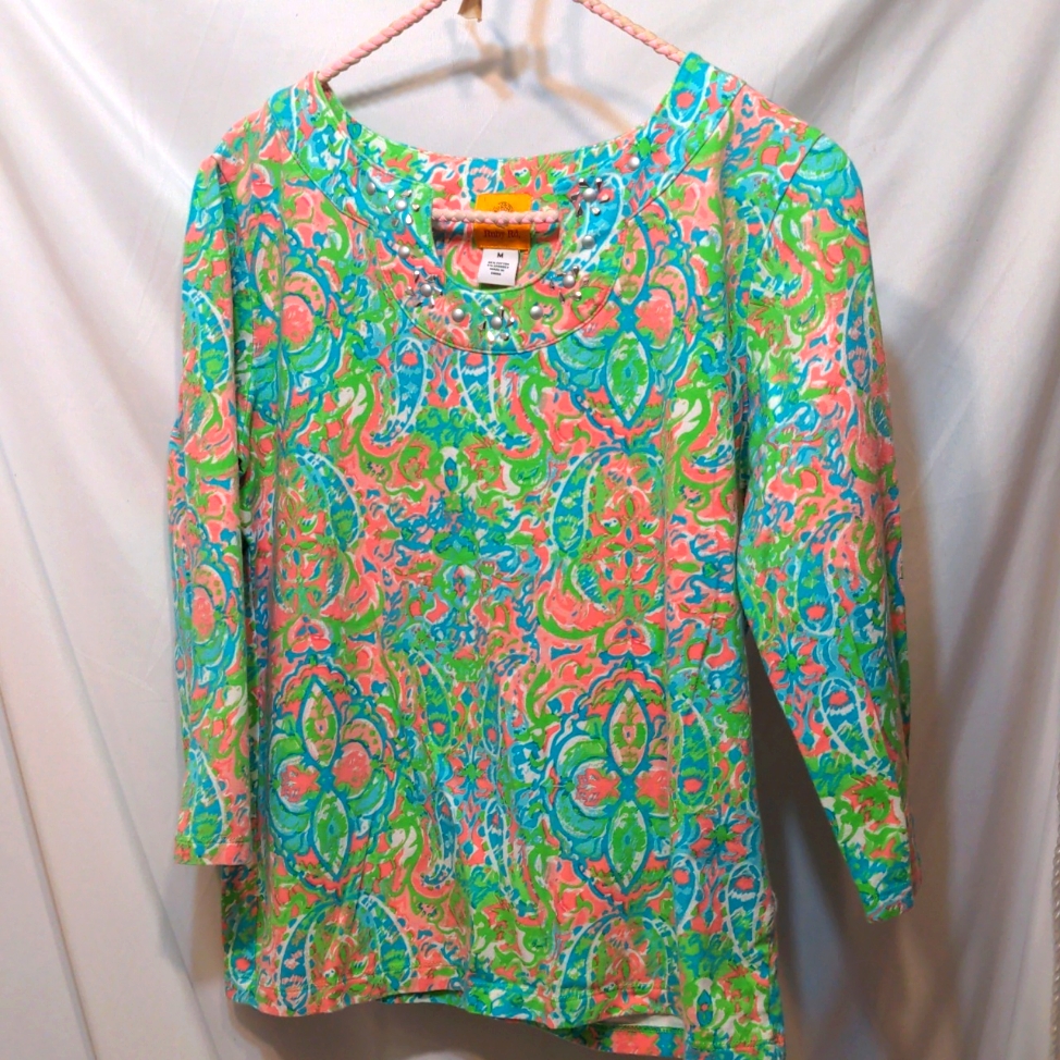 Ruby Rd. Multi Colored Blouse Size Medium